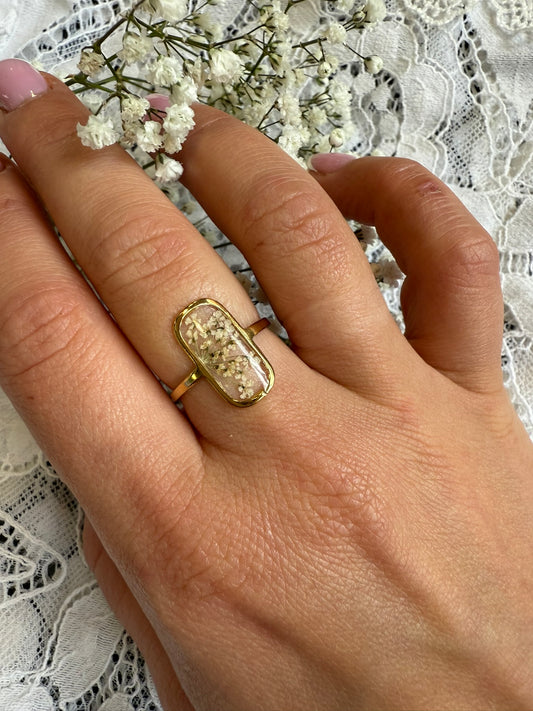 Bague VICTOIRE - Fleurs blanches