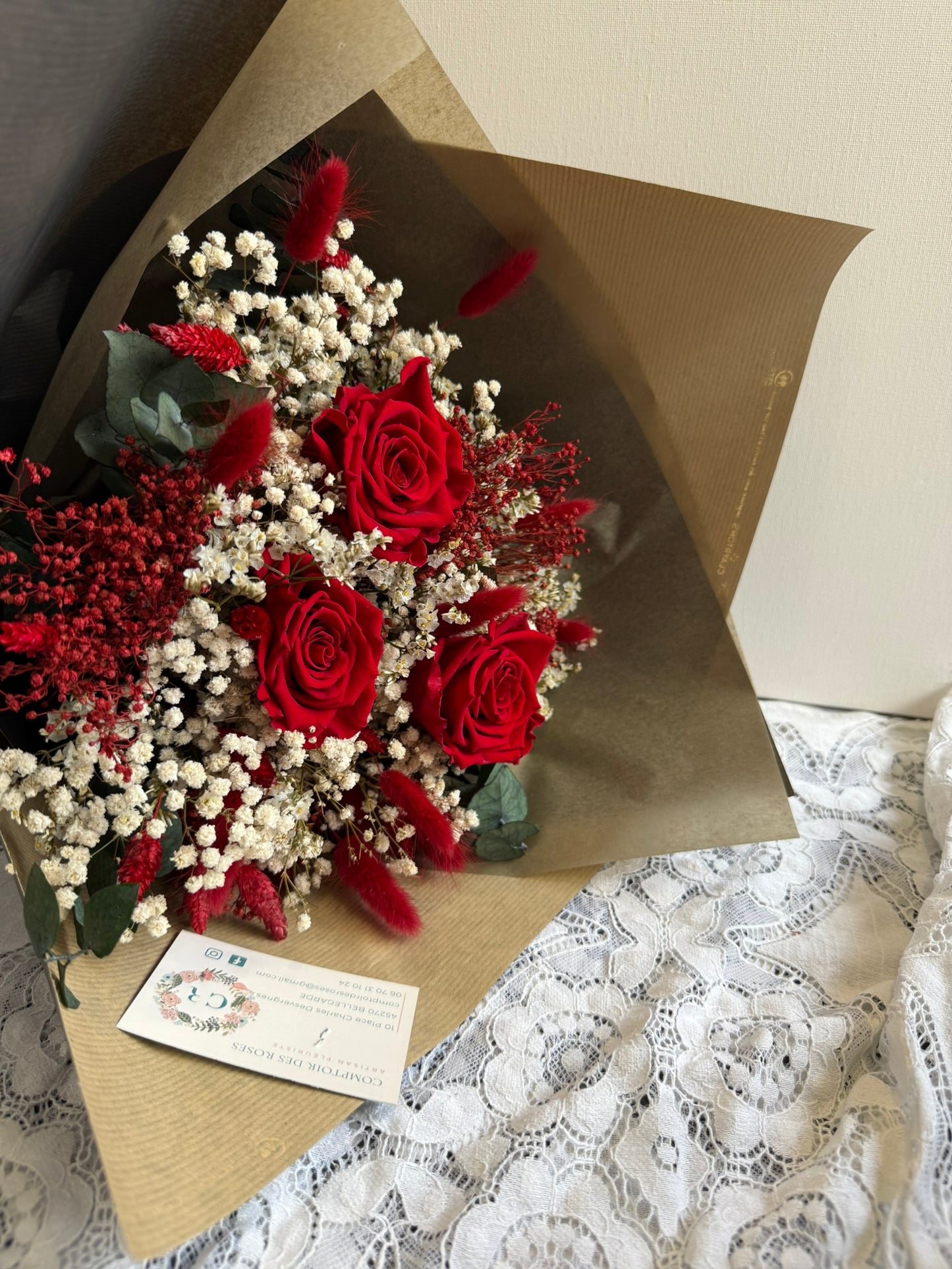 Bouquet éternel rouge