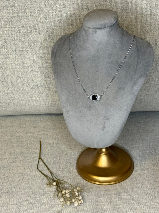 Collier HORTENSE - Fleurs noires