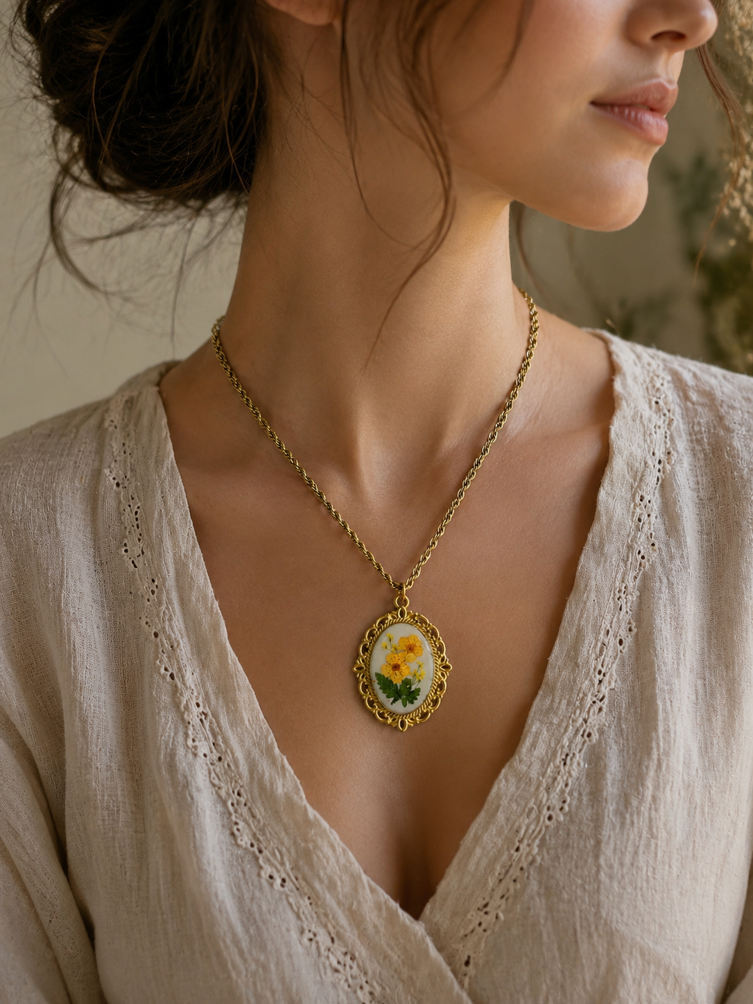 Collier Célestine - Orange
