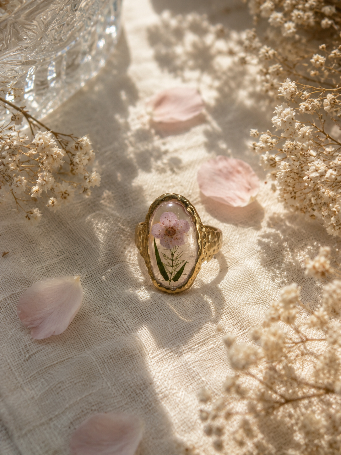 Bague Eglantine - Myosotis rose