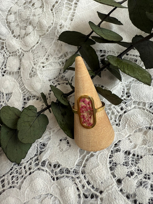 Bague VICTOIRE - Fleurs mauves