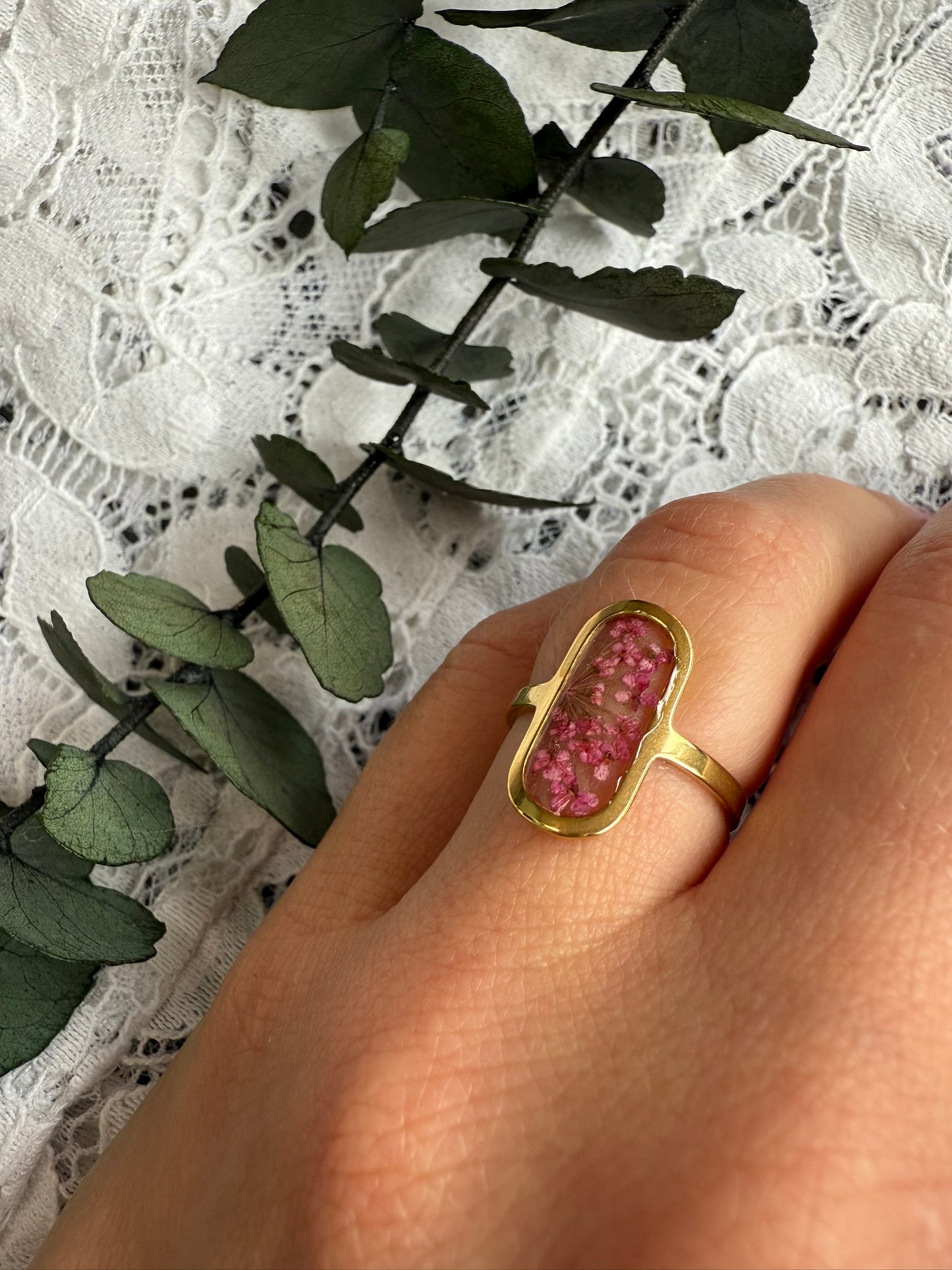 Bague Victoire - Fleurs mauves
