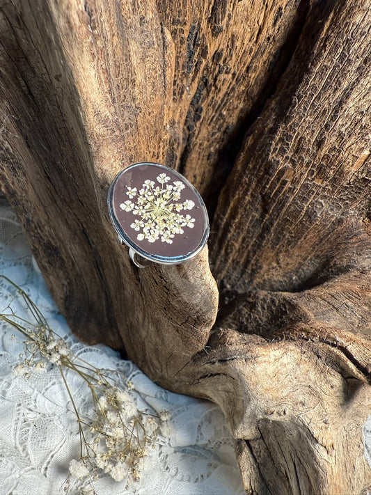 Bague CONSTANCE - Fleurs blanches