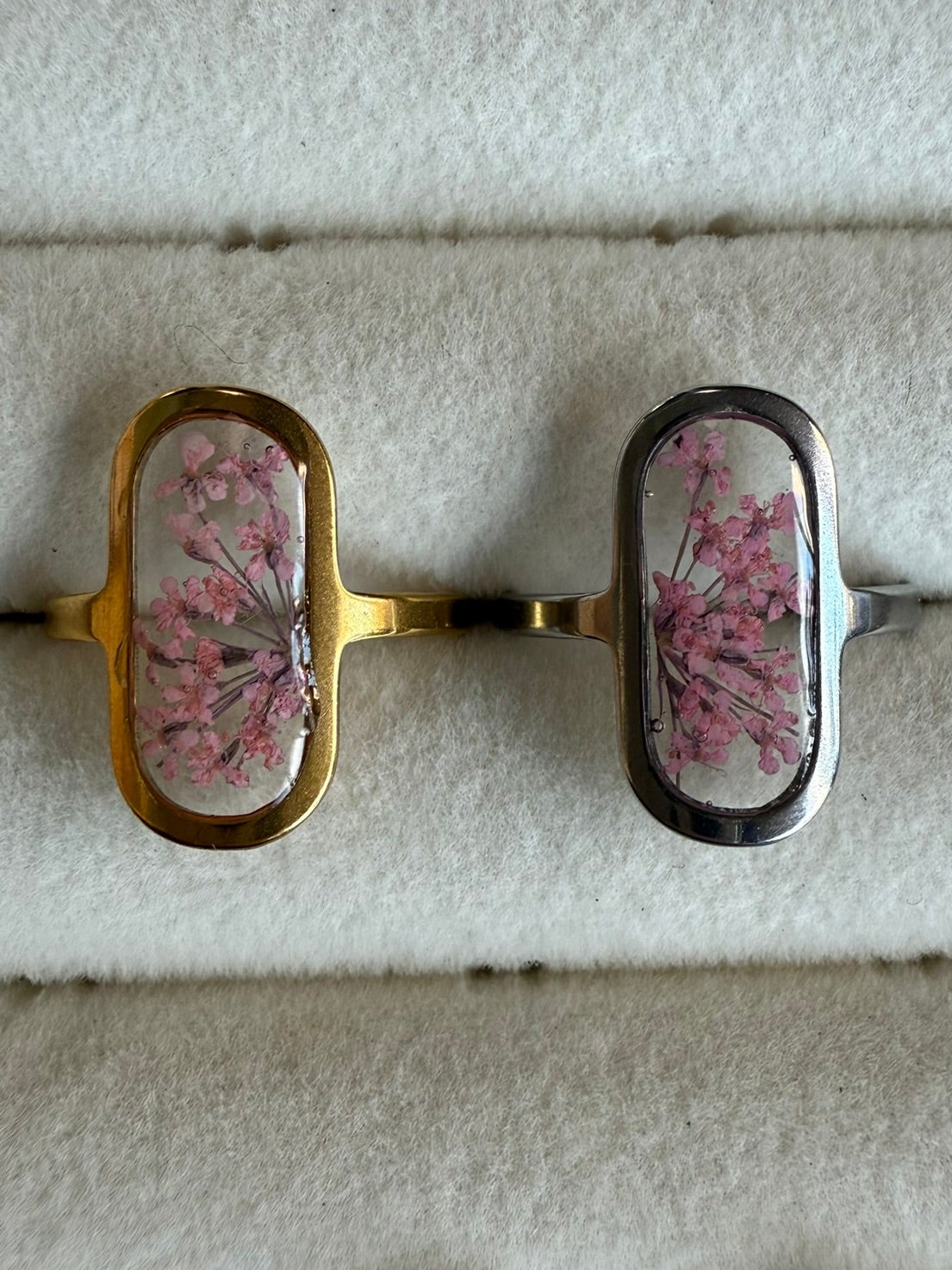 Bague VICTOIRE - Fleurs roses