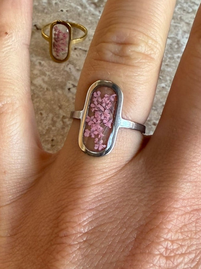Bague VICTOIRE - Fleurs roses