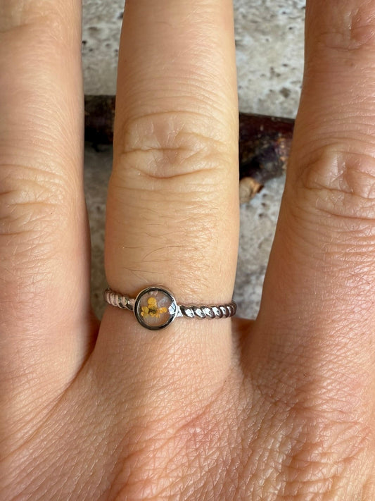 Bague JADE - Fleurs oranges