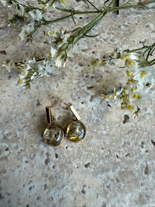 Boucles HELOISE - Fleurs Blanches