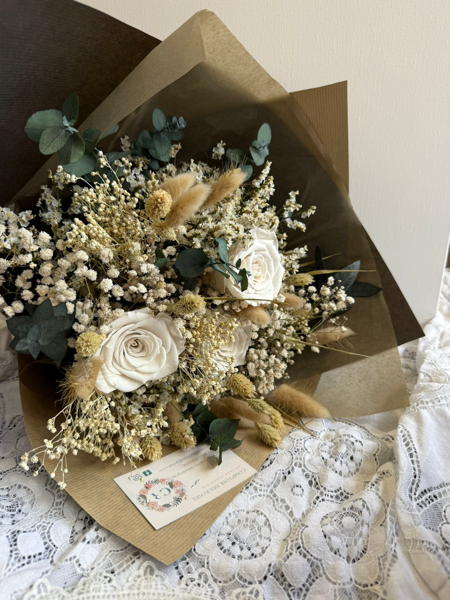 Bouquet éternel blanc