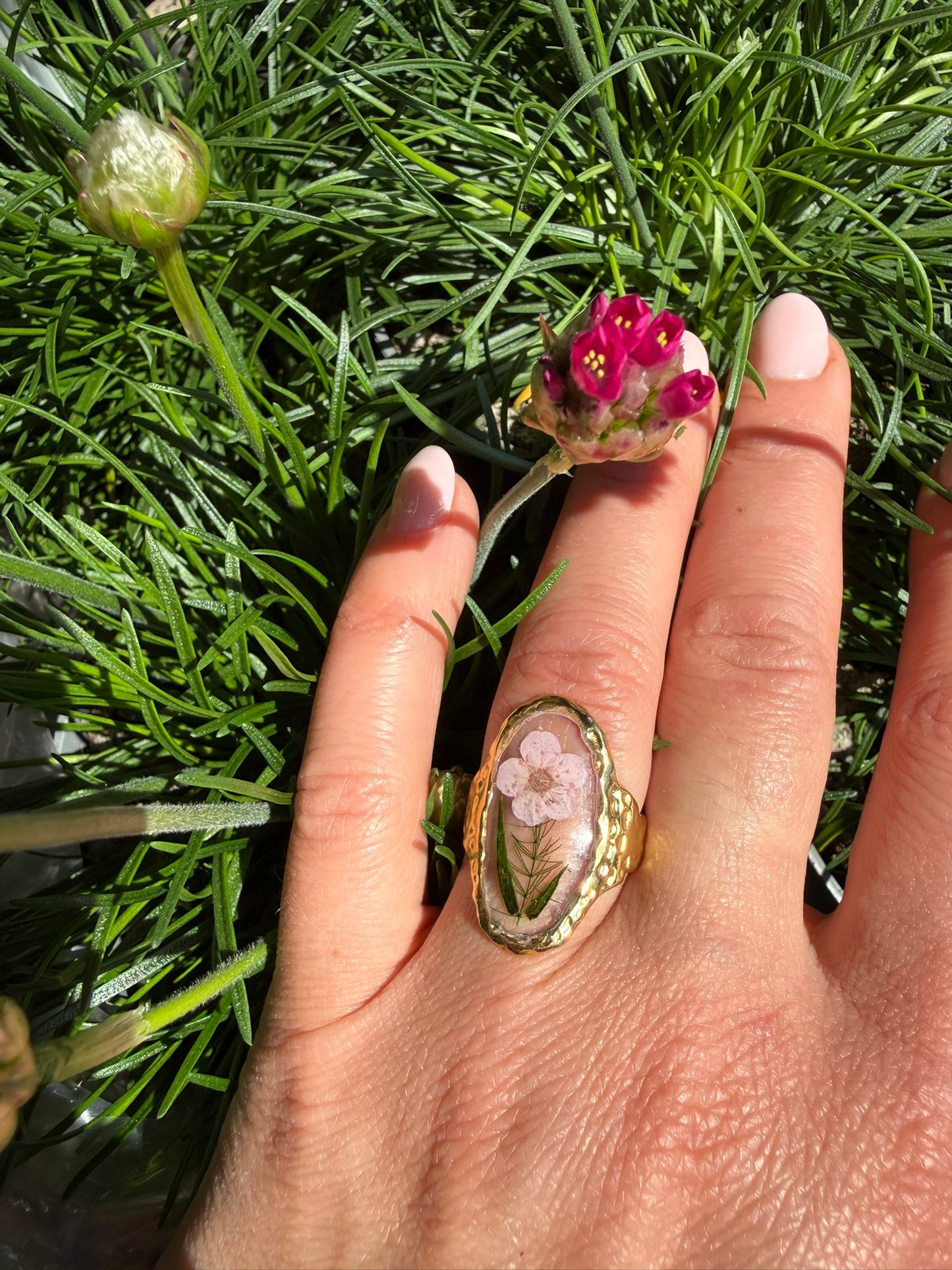 Bague Eglantine - Myosotis rose