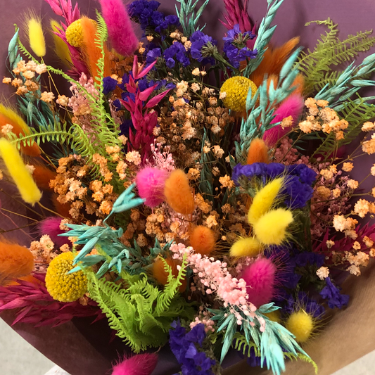 Bouquet séchées coloré
