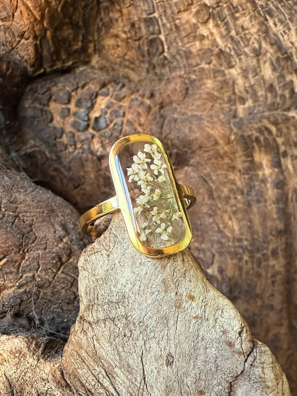 Bague VICTOIRE - Fleurs blanches