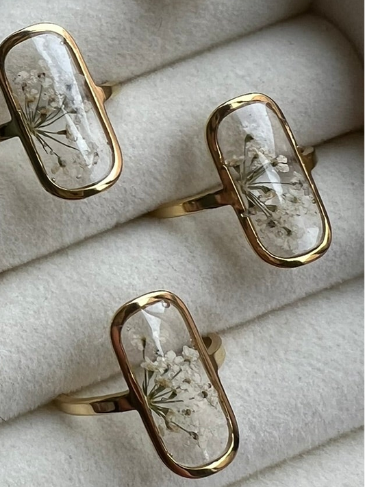 Bague VICTOIRE - Fleurs blanches